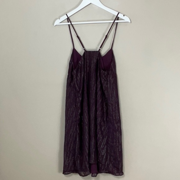 Francesca’s Collections | Purple “Zelda” Shimmer Mini Shift Dress - Picture 8 of 13